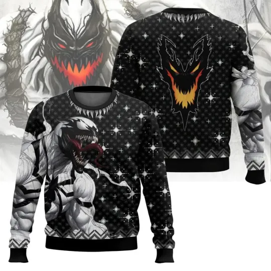 Anti-venom Marvel Venom Ugly Christmas Sweater