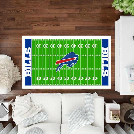 Discover American Football Buffalo Bills Rug, Kids Room Rug, Personalized Rug, Sports Decor, Game Room Rug, Man Cave Accent, Sports Team Floor Mat
