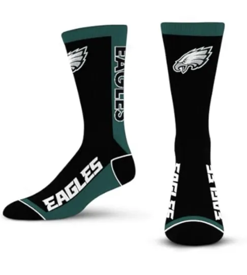 Discover Philadelphia Eagles Socks Mens Medium Black Green footbal