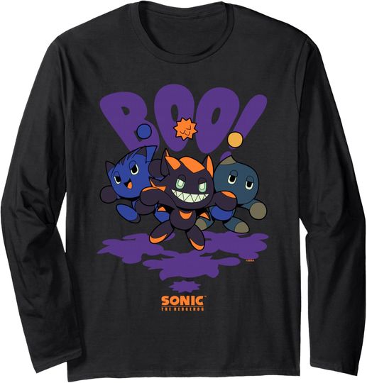 Discover Sonic The Hedgehog - Chao Tales Halloween Boo Trio Long Sleeve T-Shirt