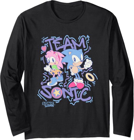Discover Sonic The Hedgehog Team Sonic Amy Rose Vintage Long Sleeve T-Shirt