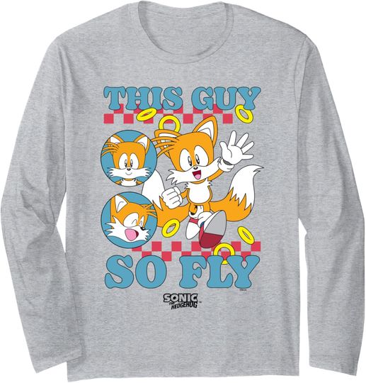 Discover Sonic The Hedgehog This Guy So Fly Tails Vintage Logo Long Sleeve T-Shirt