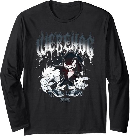 Discover Sonic The Hedgehog Halloween Werehog Distressed Poster Long Sleeve T-Shirt