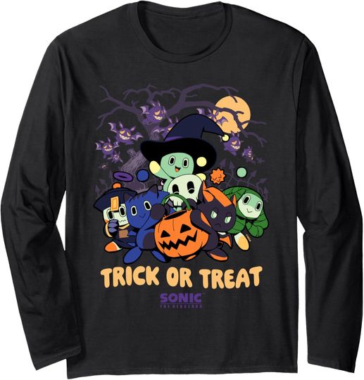 Sonic The Hedgehog - Chao Tales Halloween Trick or Treat Long Sleeve T-Shirt