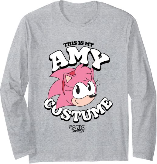 Discover Sonic The Hedgehog Halloween This Is My Amy Retro Costume Long Sleeve T-Shirt