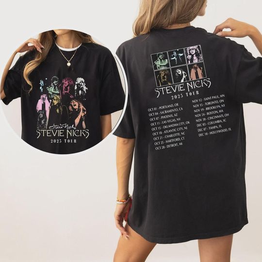 Discover Ste.vie Ni.cks Live Concert 2025 Double Sided T-Shirt