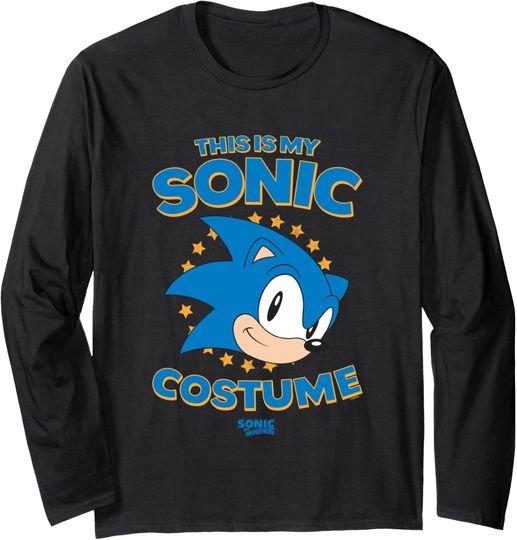 Discover Sonic The Hedgehog Halloween This Is My Sonic Retro Costume Long Sleeve T-Shirt