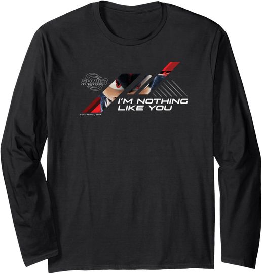 Discover Sonic the Hedgehog 3 - Shadow "I'm Nothing Like You" Long Sleeve T-Shirt