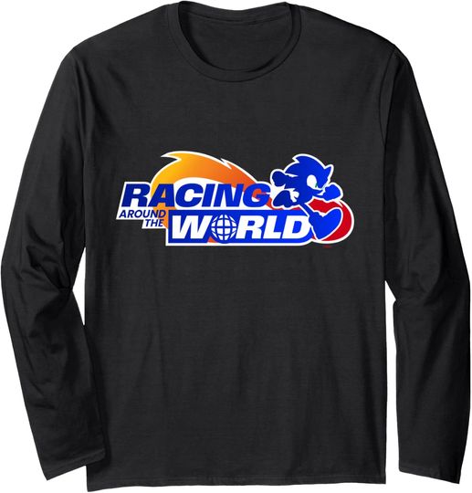 Discover Sonic the Hedgehog - Racing Around the World logo Long Sleeve T-Shirt
