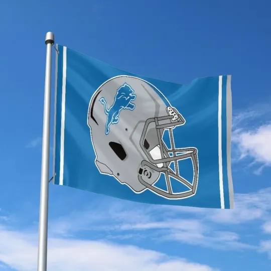 Discover Detroit Fans Helmet Football Team House Flag