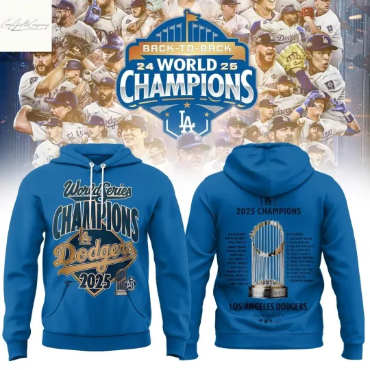 Discover Los Angeles city Dodger 2025 World Series Champions Celebrate The Victory Hoodie