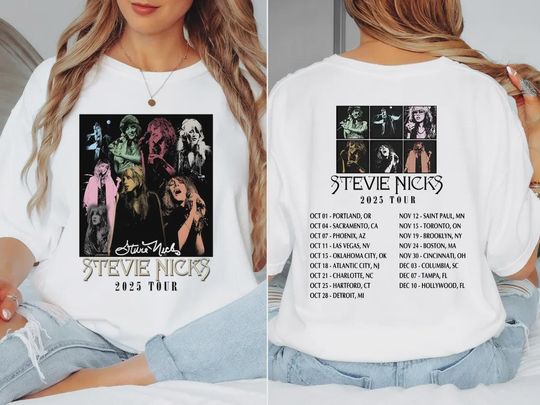 Discover Stevie Nicks 2025 Tour T-Shirt Vintage Rock Unisex Tee