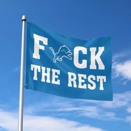 Discover Detroit F The Rest Fans Football Team House Flag