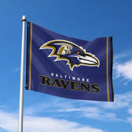 Discover Baltimore Fans Football Team House Flag