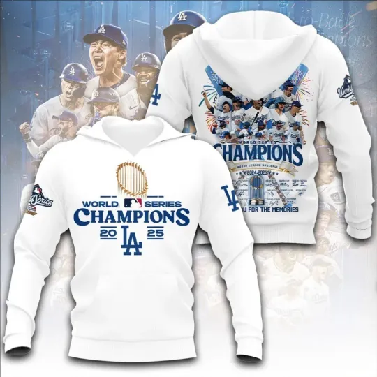 Dodgers World Series 2025 3D Apparel Hoodie