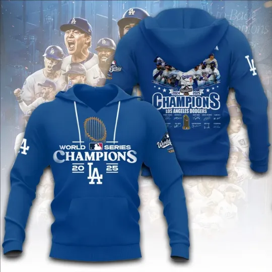 Dodgers World Series 2025 3D Apparel Hoodie