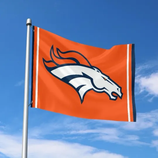 Discover Denver Fans Football Team House Flag