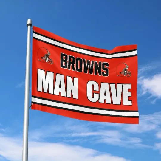 Discover Cleveland Fans Football Team House Flag