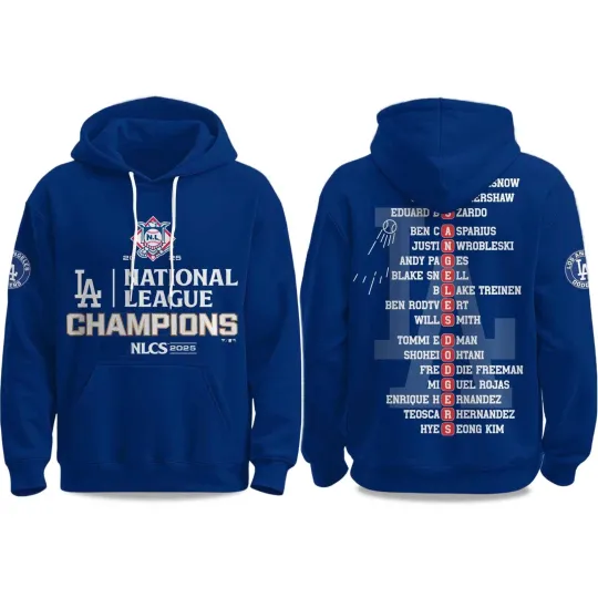 Discover Dodger National League Champions 2025 All Over Print Hoodie Allsize
