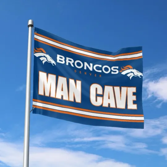 Discover Denver Fans Football Team House Flag