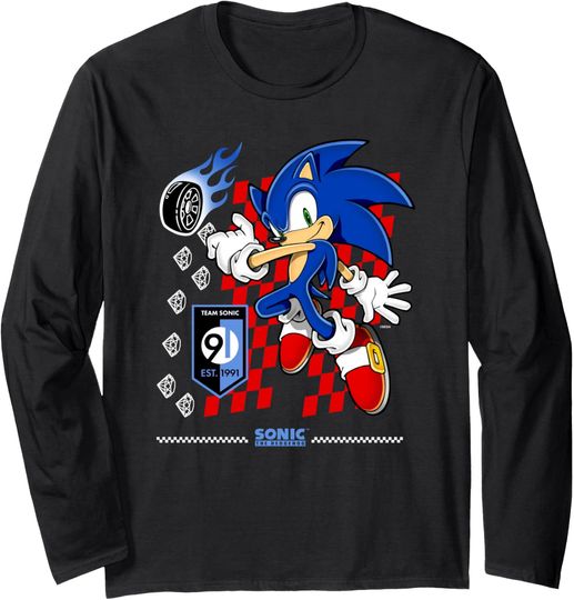 Discover Sonic The Hedgehog Team Sonic Est. 1991 Cool Pose Poster Long Sleeve T-Shirt