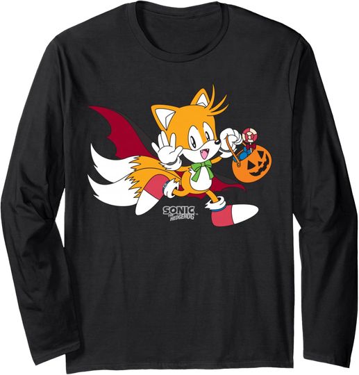 Discover Sonic The Hedgehog Halloween Tails Vampire Disguise Long Sleeve T-Shirt