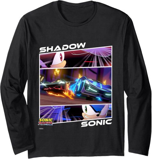 Discover Sonic Racing CrossWorlds - Shadow Vs. Sonic, Head-to-Head Long Sleeve T-Shirt
