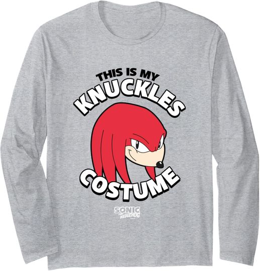 Discover Sonic The Hedgehog Halloween Retro Knuckles Costume Long Sleeve T-Shirt