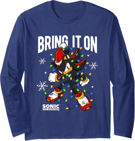 Discover Sonic The Hedgehog Christmas Bring It On Tangled Shadow Long Sleeve T-Shirt
