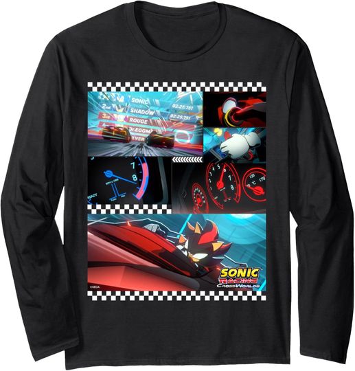 Sonic Racing CrossWorlds - Shadow The Hedgehog, Locked in Long Sleeve T-Shirt
