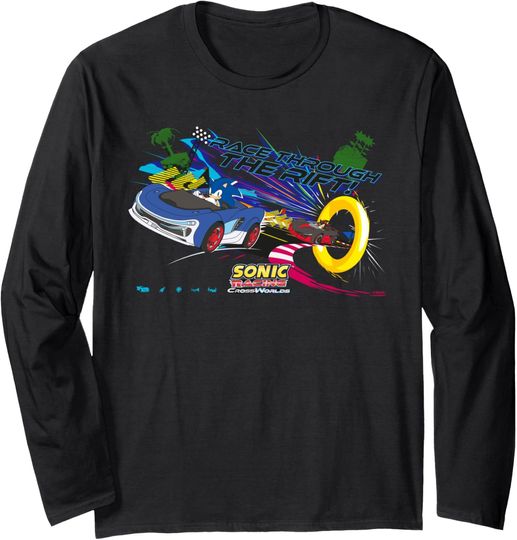 Discover Sonic Racing CrossWorlds - Race Through The Rift Long Sleeve T-Shirt