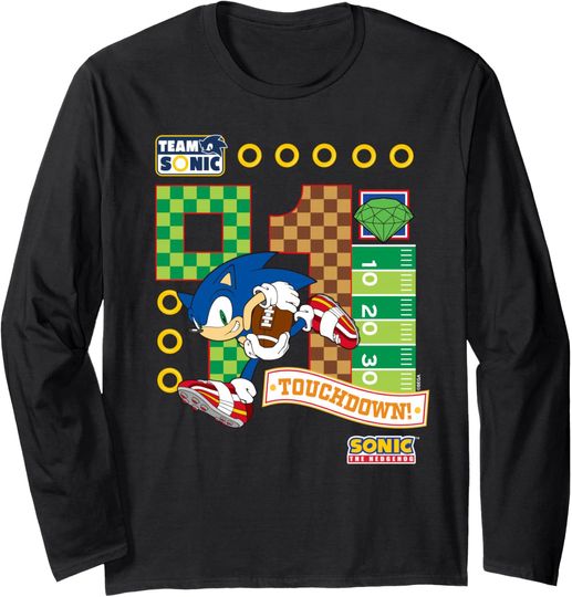 Discover Sonic The Hedgehog - Team Sonic Touchdown Long Sleeve T-Shirt