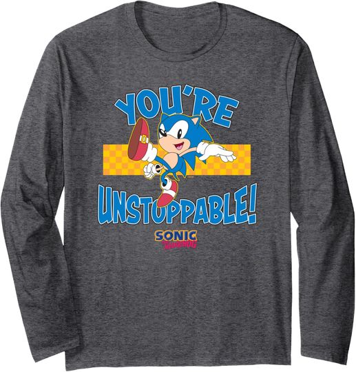 Discover Sonic The Hedgehog Father's Day You Are Unstoppable Logo Long Sleeve T-Shirt