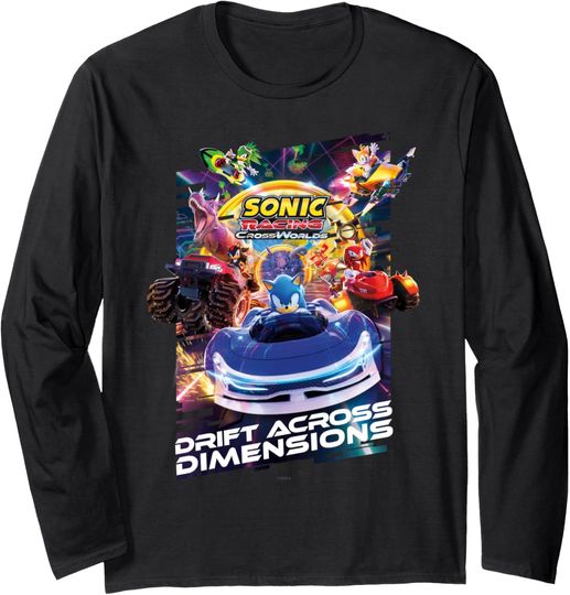 Discover Sonic Racing CrossWorlds - Drift Across Dimensions Long Sleeve T-Shirt
