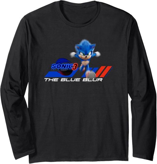 Discover Sonic the Hedgehog 3 - Sonic "The Blue Blur" Long Sleeve T-Shirt