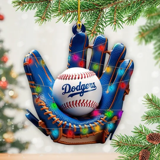 Discover Personalized Los Angeles Baseball Dodgerss Team funny character Christmas Ornament Gift
