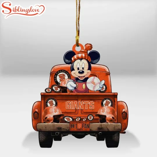 Discover San Francisco Baseball Giants Team Mickey Christmas Ornament Gift