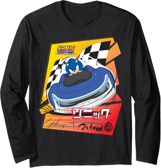 Discover Sonic Racing CrossWorlds - Gotta Drive Fast Sonic Long Sleeve T-Shirt