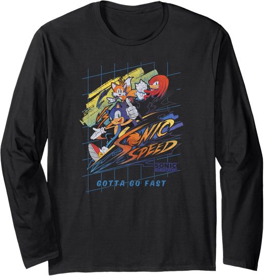 Discover Sonic The Hedgehog Sonic Speed Team Gotta Go Fast Long Sleeve T-Shirt