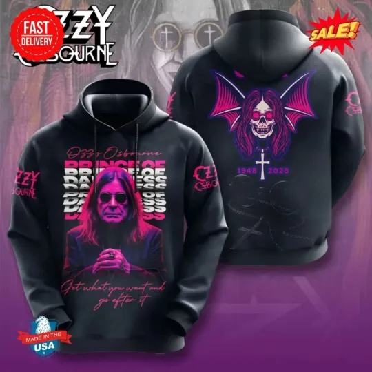 Discover Ozy Osbourne 3D Hoodie Halloween Unisex