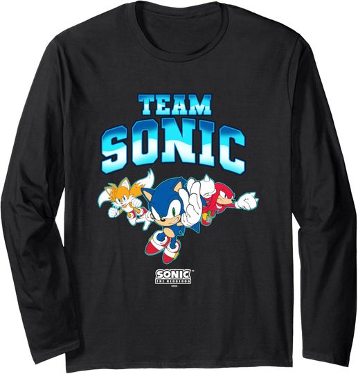 Discover Sonic The Hedgehog Team Sonic Main Trio Epic Group Shot Long Sleeve T-Shirt
