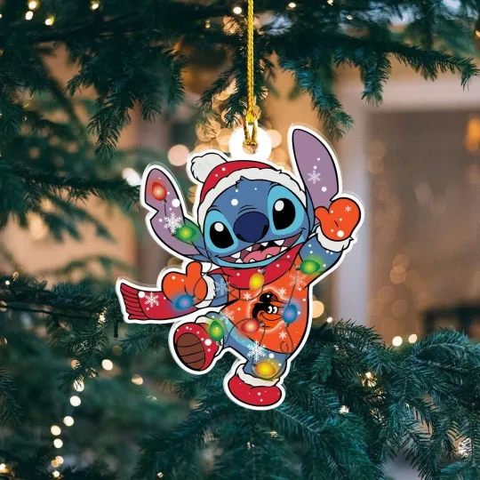 Discover Baltimore Baseball Orioles Team Stitch Christmas Ornament Gift