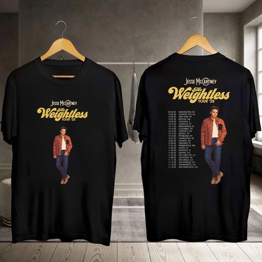 2025 Jesse McCartney The Weightless Tour Shirt, Jesse McCartney Graphic Shirt, Jesse McCartney Fan Gift Shirt, Jesse McCartney Concert Merch