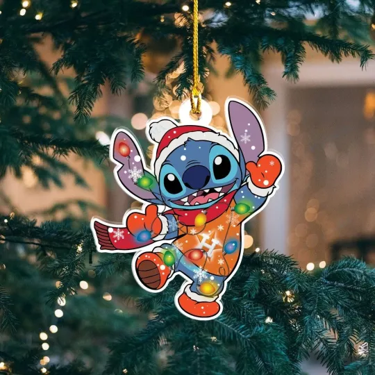 Discover Houston Baseball Astros Team Stitch Christmas Ornament Gift Decor