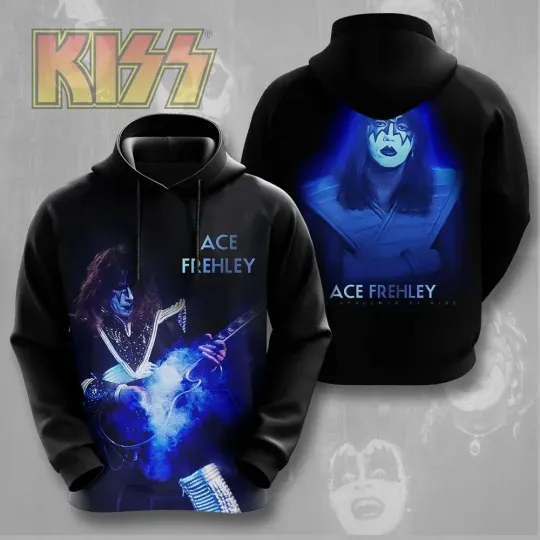 Discover Legends Ace Frehley Kiss 1951-2025 3D Memories Hoodie