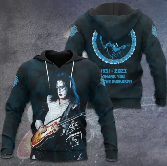 Discover Kiiss X Ace Frehley 1951-2025 3D Printed Hoodie