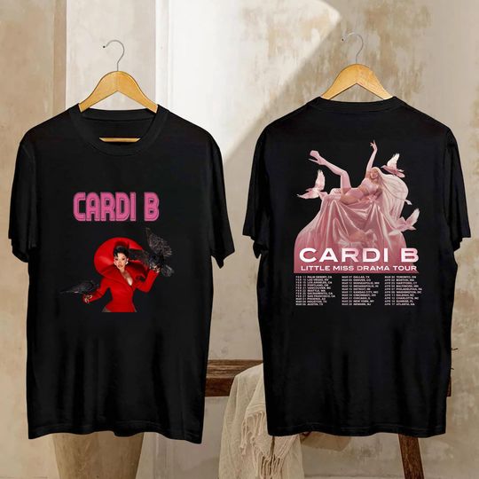 Graphic Cardi B Rap Shirt, Cardi B Little Miss Drama Tour 2026 Shirt,  Cardi B Fan Gift, Cardi B Concert Merch, Cardi B Am I the Drama Shirt