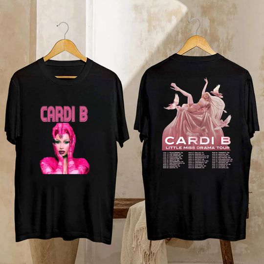 Discover 2026 Cardi B Little Miss Drama Tour T-Shirt, Cardi B Graphic Shirt, Cardi B Fan Gift, Cardi B Concert Merch, Cardi B Am I the Drama Shirt