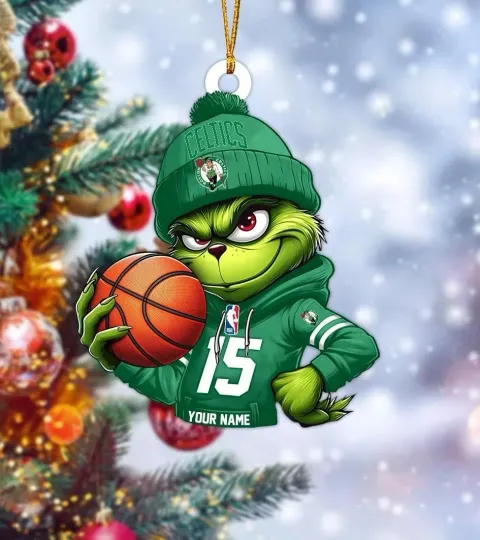 Discover Personalized Boston Basketball Celtics Team funny character Christmas Ornament Gift Decor