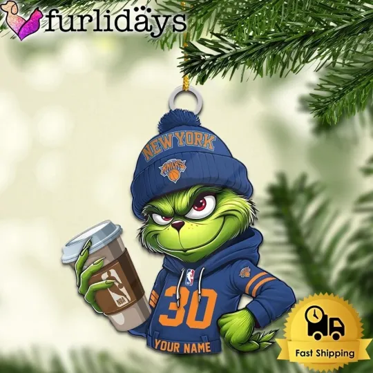Discover Personalized New York Basketball Knicks Team funny character Christmas Ornament Gift
